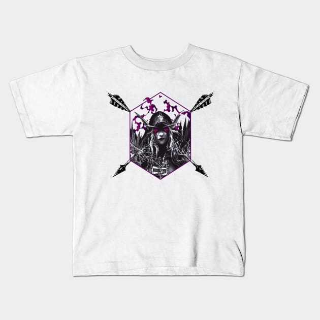 Sylvanas Windrunner Kids T-Shirt by IamValkyrie